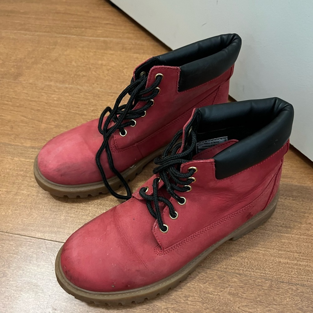 Polo Ralph Lauren Red Construction Boots